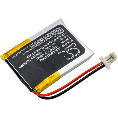3.7V, 150mAh, Li-Polymer Battery fits Opticon, H15, H-15a, 0.555Wh