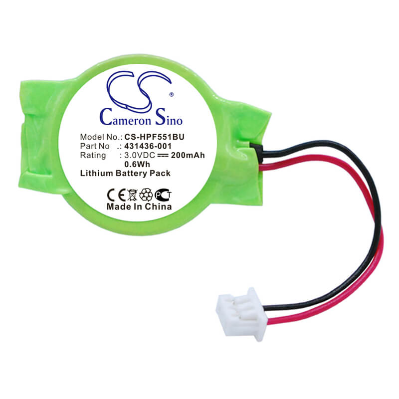 3.0V, 200mAh, Lithium Battery fits Hp, Envy M6, Envy M6-1000, 0.6Wh