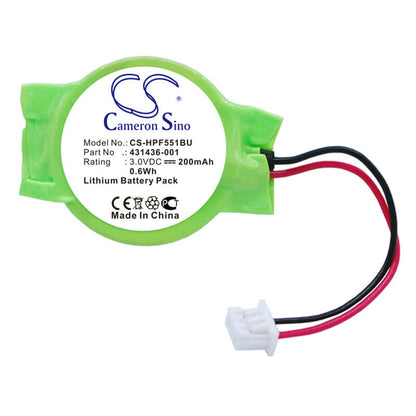 3.0V, 200mAh, Lithium Battery fits Hp, Envy M6, Envy M6-1000, 0.6Wh