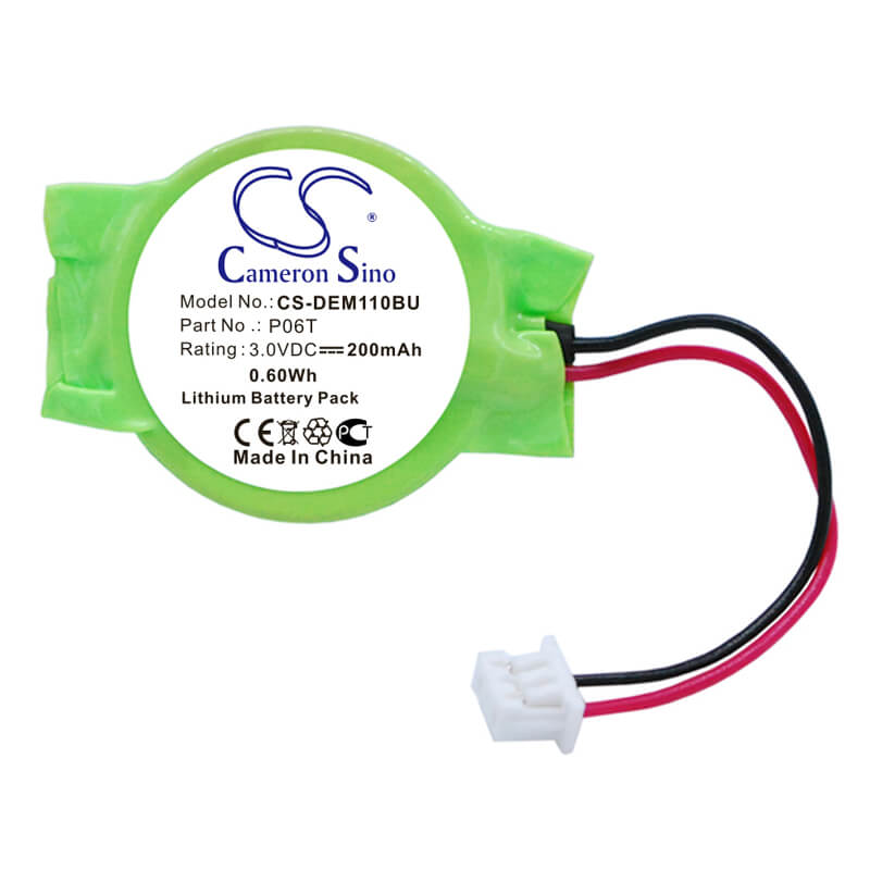 3.0V, 200mAh, Lithium Battery fits Dell, Alienware M11x, Alienware M11x R1, 0.6Wh