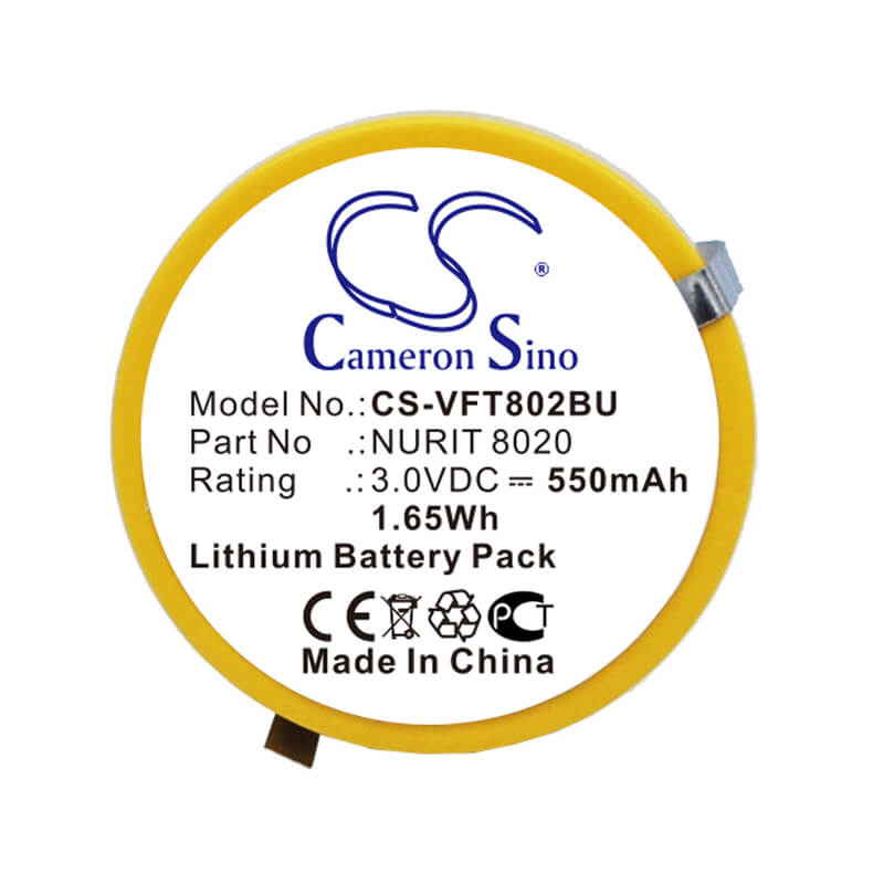 3.0V, 550mAh, Lithium Battery fits Verifone, 802b-ww-m05, Nurit 8020, 1.65Wh