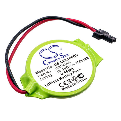 3.0V, 150mAh, Lithium Battery fits Lenovo, Thinkpad X100e, Thinkpad X100e 2876, 0.45Wh