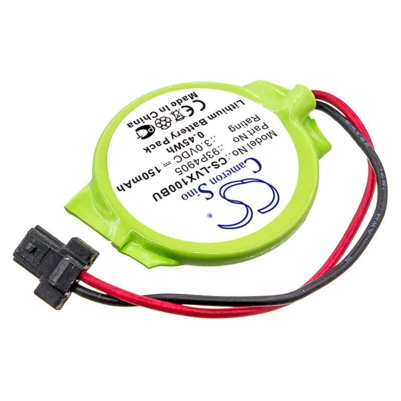 3.0V, 150mAh, Lithium Battery fits Lenovo, Thinkpad X100e, Thinkpad X100e 2876, 0.45Wh
