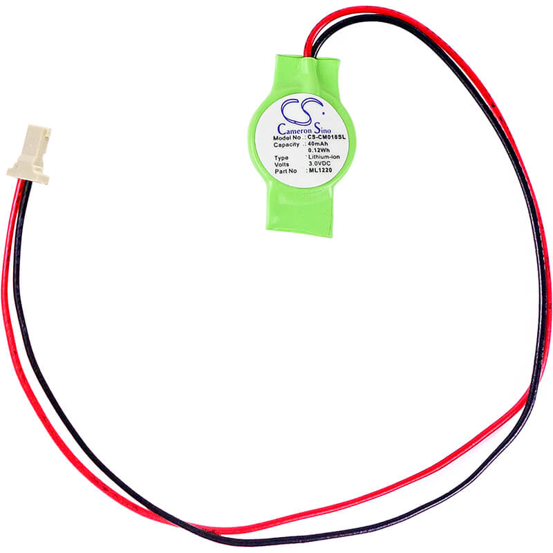 Cmos / Backup 3.0V, 40mAh, Li-ion Battery fits Cameron Sino, Ml1220, 0.12Wh