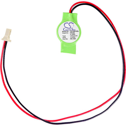 Cmos / Backup 3.0V, 40mAh, Li-ion Battery fits Cameron Sino, Ml1220, 0.12Wh