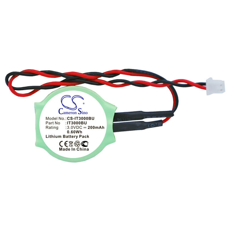 3.0V, 200mAh, Lithium Battery fits Casio, It3000, It3000m53e, 0.6Wh