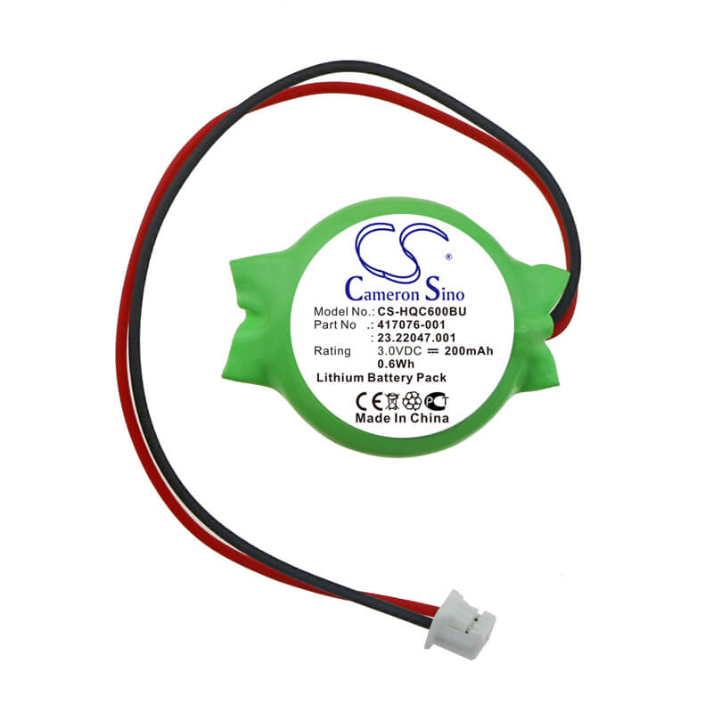 3.0V, 200mAh, Lithium Battery fits Compaq, Presario Cq50, Presario Cq60, 0.6Wh