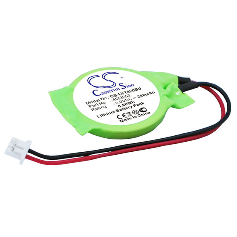 3.0V, 200mAh, Lithium Battery fits Lenovo, Thinkcentre-a57, Thinkpad T400, 0.6Wh