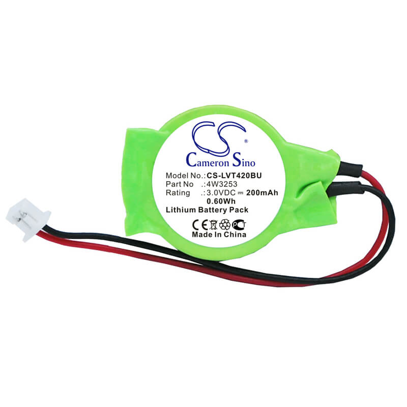 3.0V, 200mAh, Lithium Battery fits Lenovo, Thinkcentre-a57, Thinkpad T400, 0.6Wh