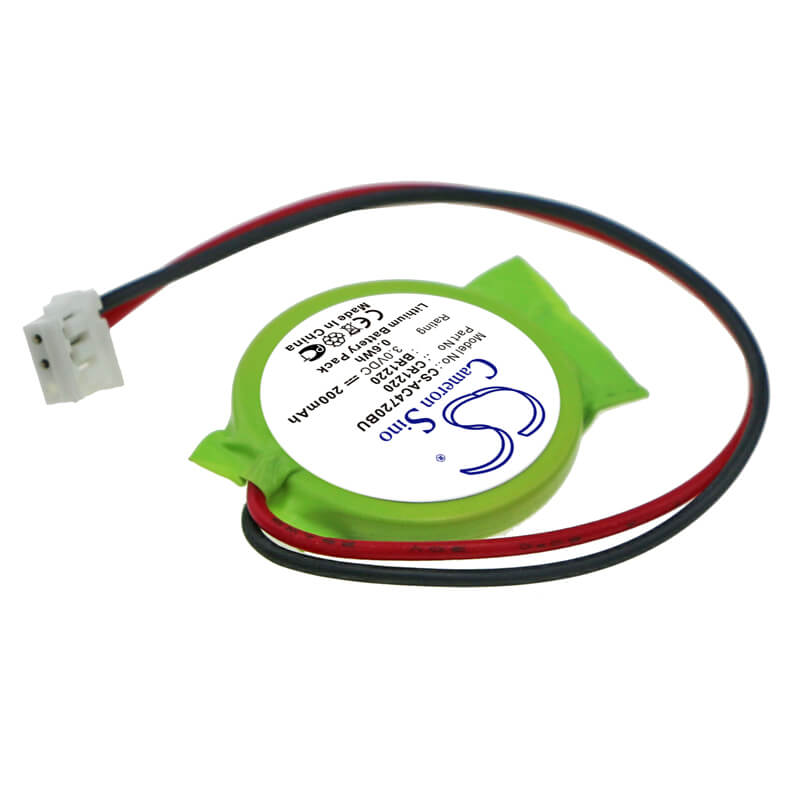 3.0V, 200mAh, Lithium Battery fits Acer, Aspire 4720, Aspire 4720z, 0.6Wh