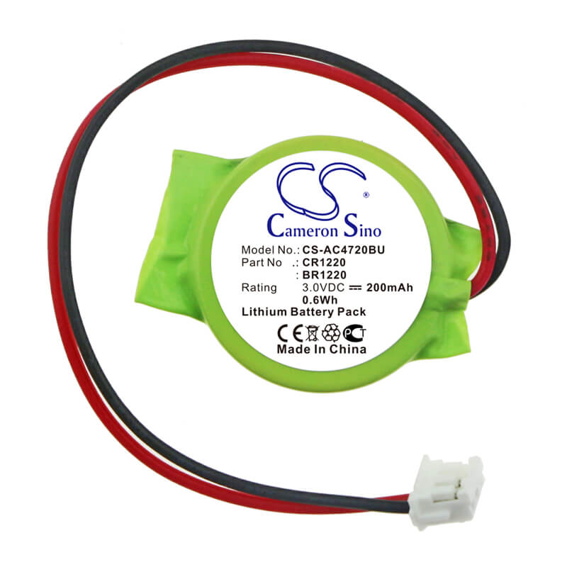 3.0V, 200mAh, Lithium Battery fits Acer, Aspire 4720, Aspire 4720z, 0.6Wh