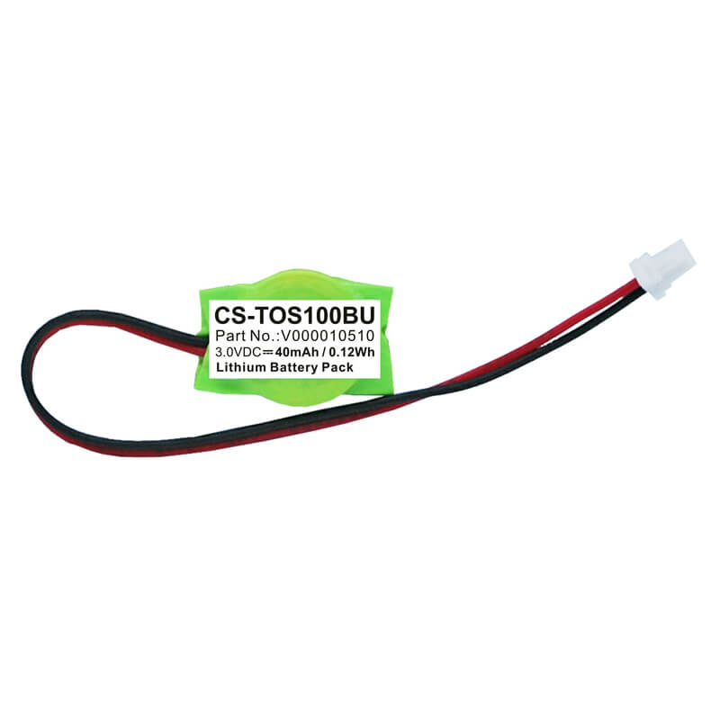 3.0V, 40mAh, Lithium Battery fits Toshiba, Tecra S1, Tecra S1 Pt831l-2t91l, 0.12Wh