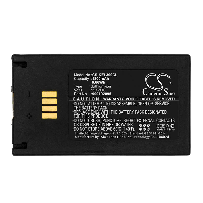 3.7V, 1800mAh, Li-ion Battery fits Konftel, 55w Conference Phone, 55wx Conference Phone, 6.66Wh