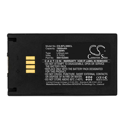3.7V, 1800mAh, Li-ion Battery fits Konftel, 55w Conference Phone, 55wx Conference Phone, 6.66Wh