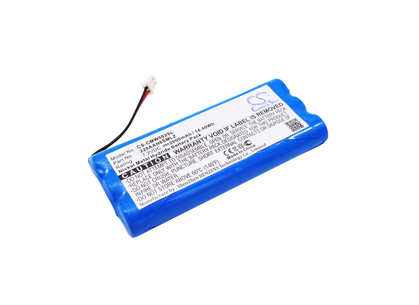 7.2V, 2000mAh, Ni-MH Battery fits Clearone, 592-158-001, 592-158-002, 14.4Wh