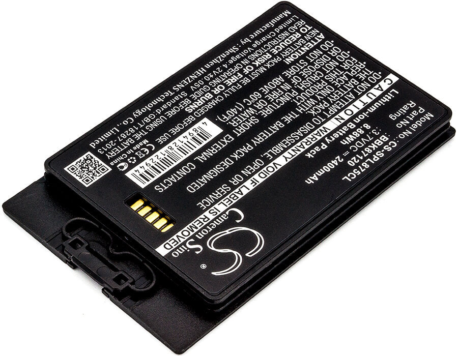 3.7V, 2400mAh, Li-ion Battery fits Spectralink, 8742, Pivot S8742, 8.88Wh