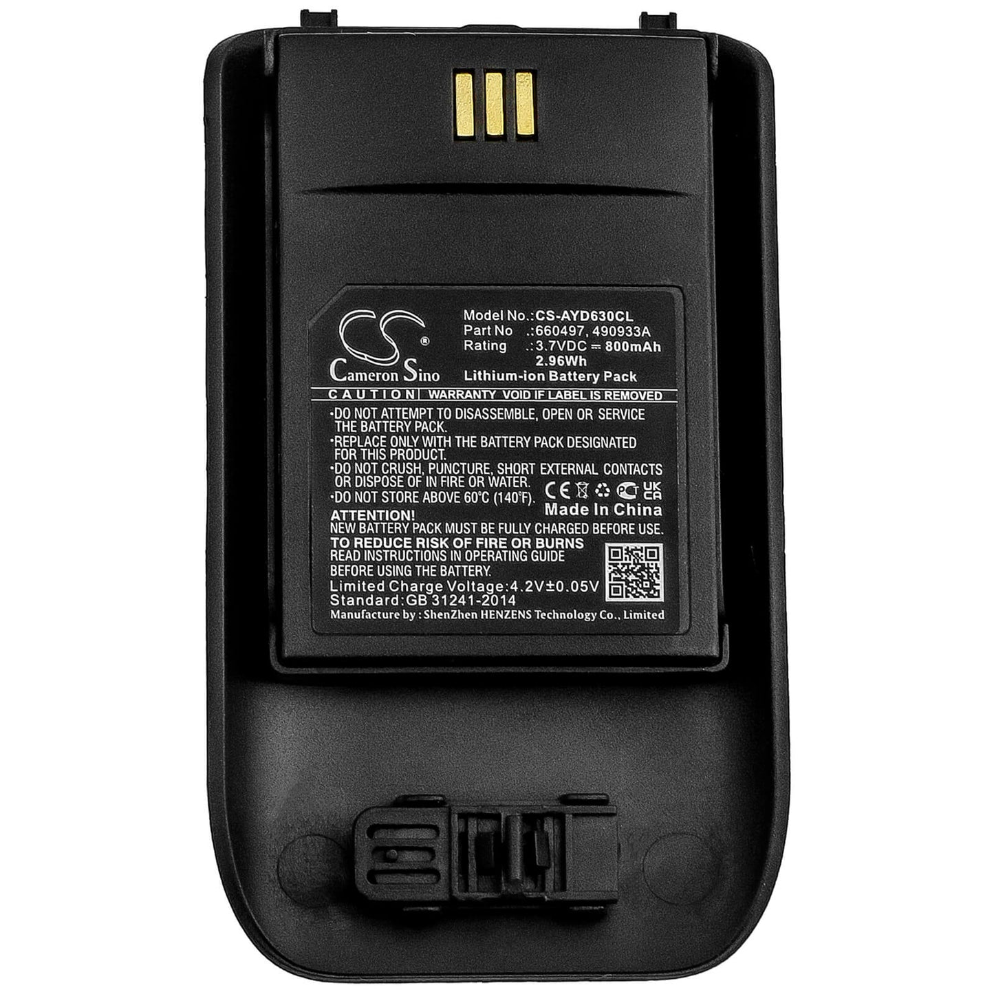 CS-AYD630CL, Cordless Phone 3.7V, 800mAh, Li-ion Battery fits Mitel, 5614, 2.96Wh