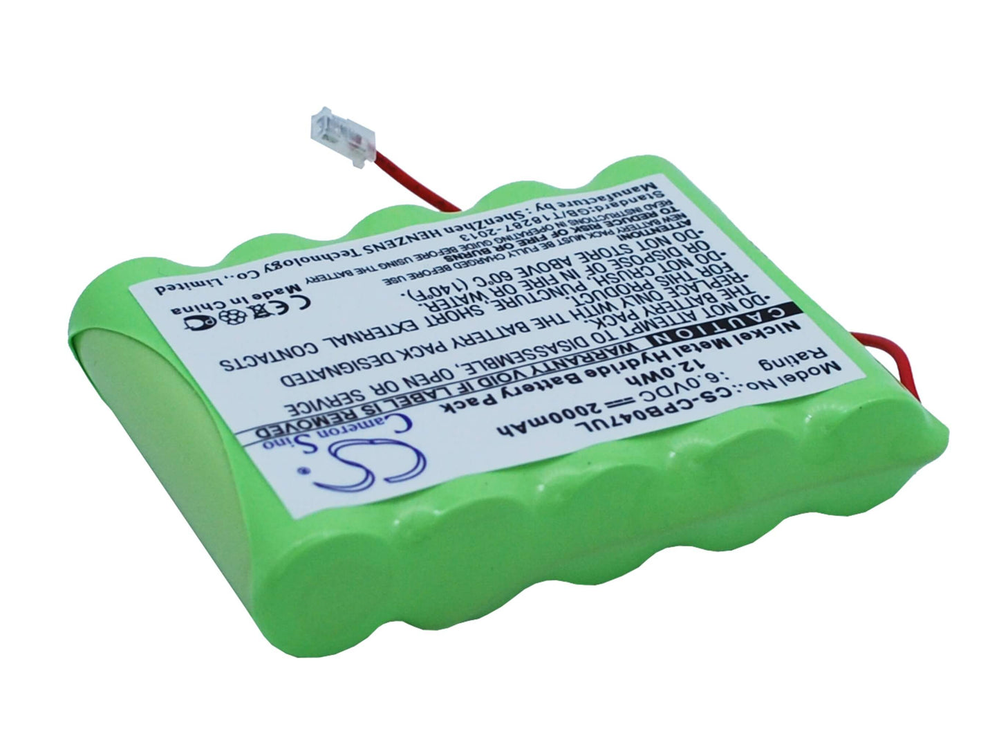 6.0V, 2000mAh, Ni-MH Battery fits Universel, Aa X 5, 12Wh