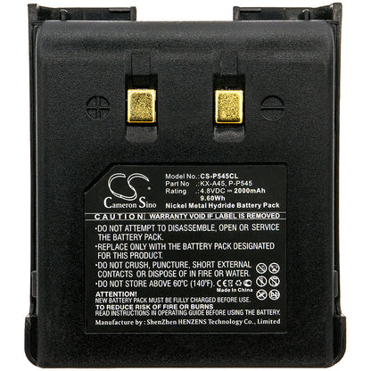 4.8V, 2000mAh, Ni-MH Battery fits Panasonic, A48ar, A48bl, 9.6Wh