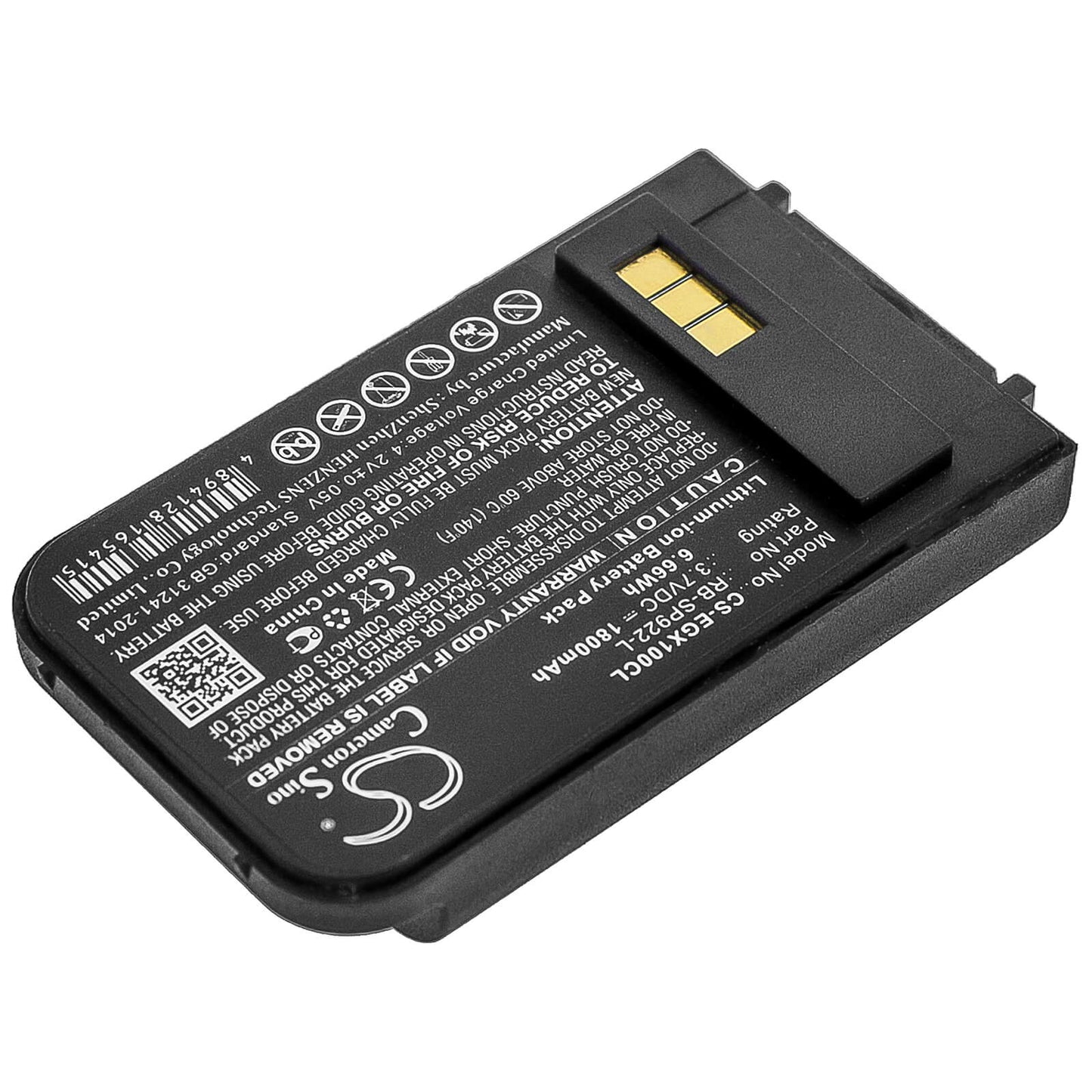 3.7V, 1800mAh, Li-ion Battery fits Engenius, Durafon 1x, Durafon 4x, 6.66Wh