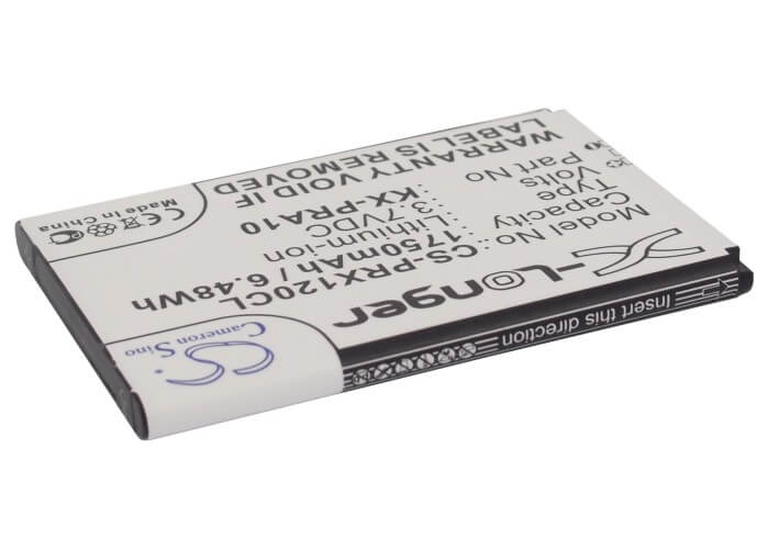 3.7V, 1750mAh, Li-ion Battery fits Panasonic, Kx-prx110, Kx-prx110gw, 6.475Wh