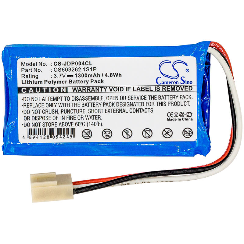 3.7V, 1300mAh, Li-ion Battery fits Jablocom, Gdp-04, Gdp-04a, 4.81Wh
