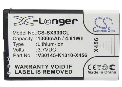 3.7V, 1300mAh, Li-ion Battery fits Telekom, Speedphone 701, 4.81Wh