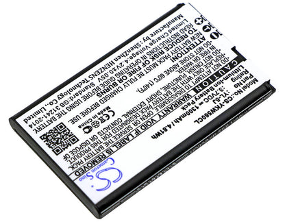 3.7V, 1300mAh, Li-ion Battery fits Yealink, One Talk Ip Dect, W56h, 4.81Wh