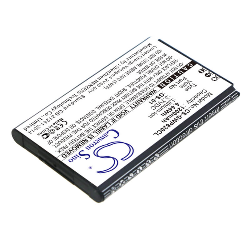 3.7V, 1200mAh, Li-ion Battery fits Grandstream, Dp730, Wp820, 4.44Wh