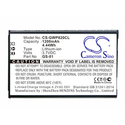 3.7V, 1200mAh, Li-ion Battery fits Grandstream, Dp730, Wp820, 4.44Wh