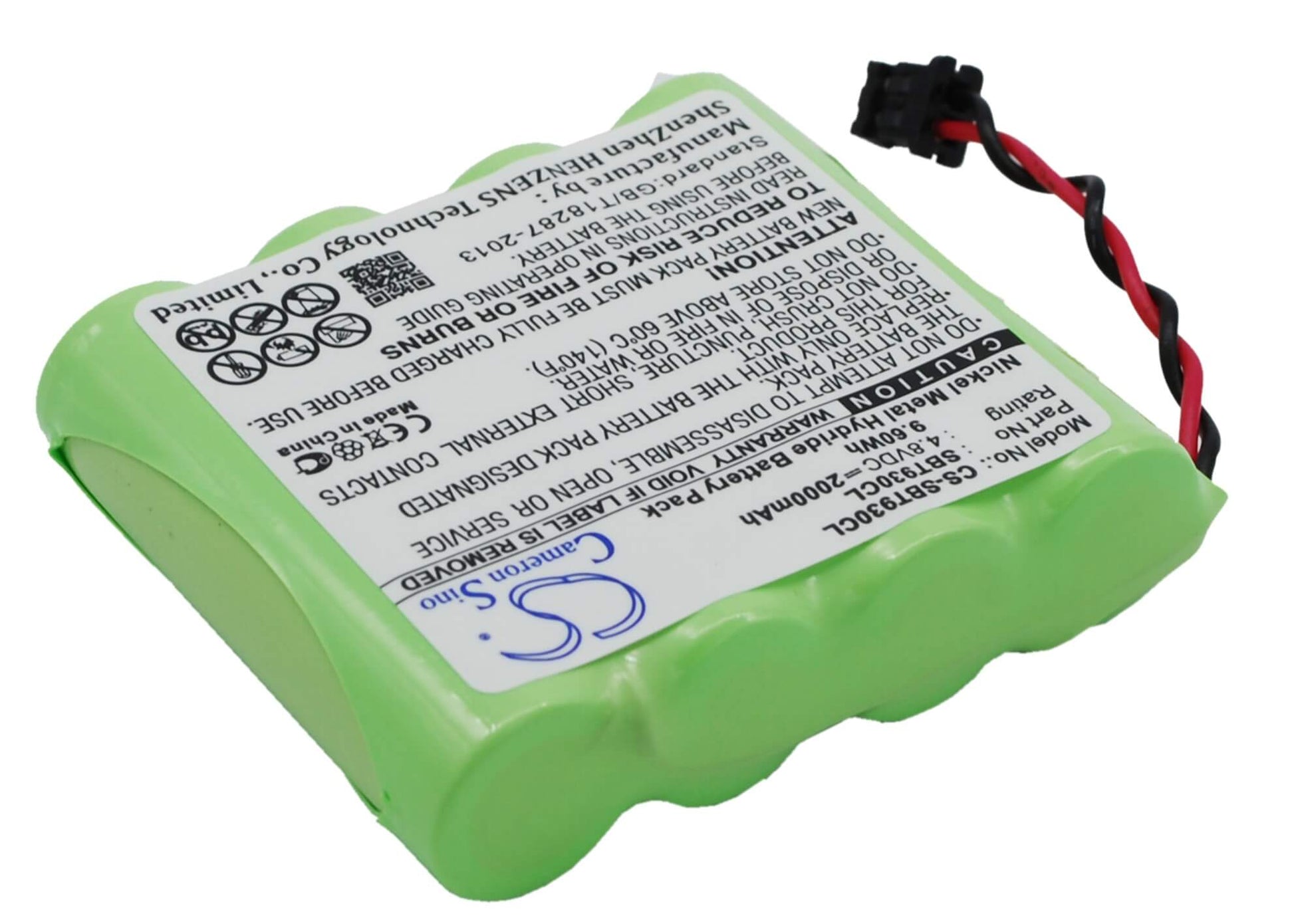 4.8V, 2000mAh, Ni-MH Battery fits Albrecht, Ae930, 9.6Wh
