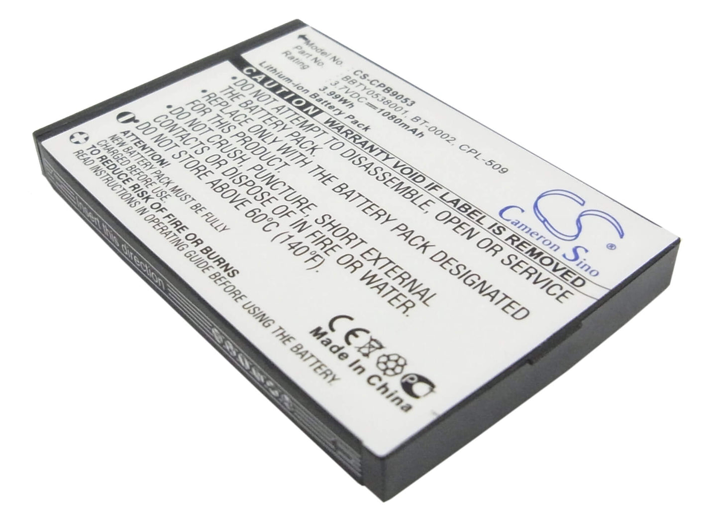 3.7V, 1080mAh, Li-ion Battery fits Uniden, Elbt585, Elbt-585, 3.996Wh