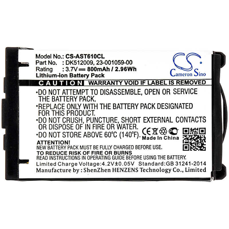 3.7V, 800mAh, Li-ion Battery fits Telekom, Comfort Pro Cm 500, 2.96Wh