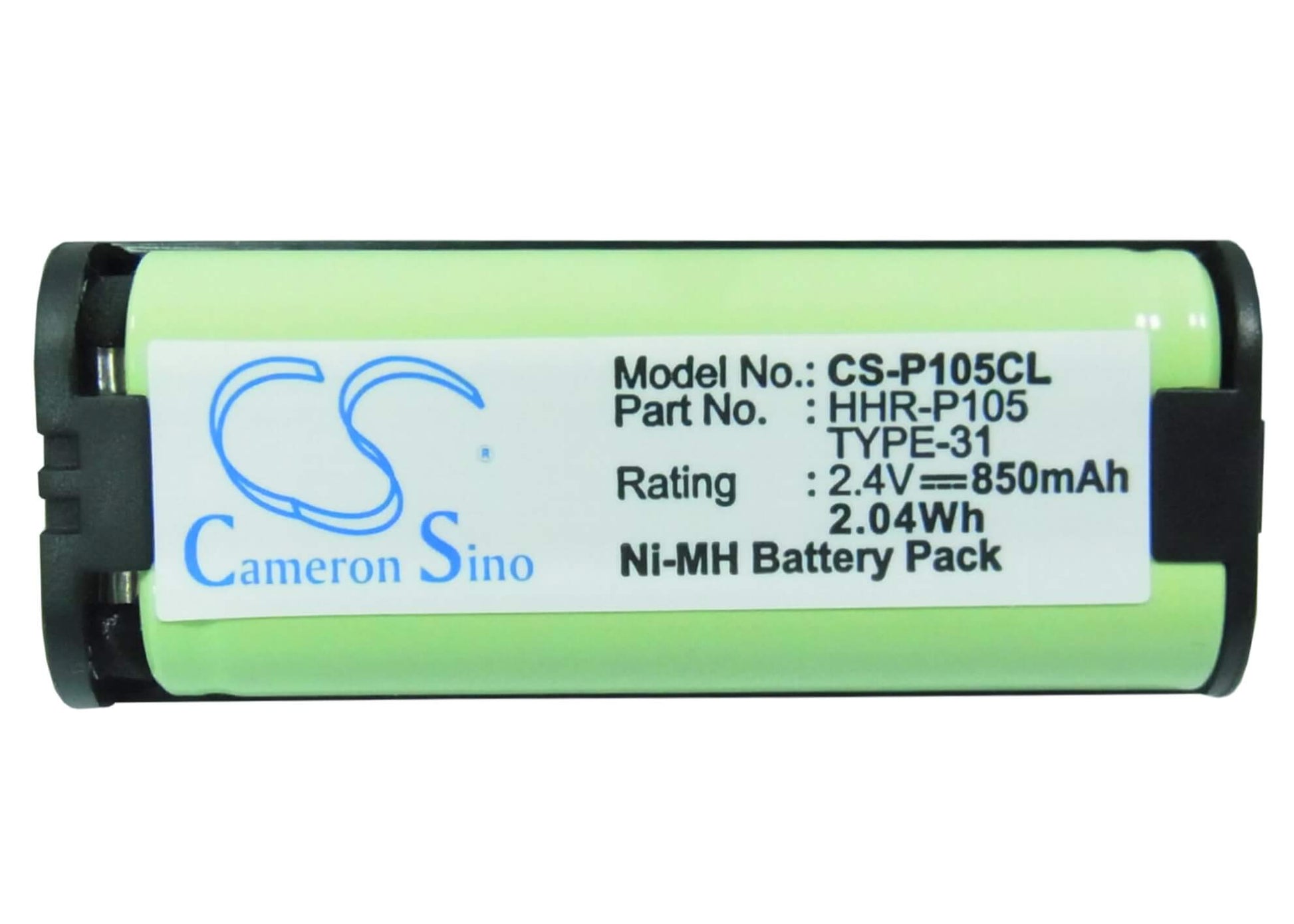 2.4V, 850mAh, Ni-MH Battery fits Panasonic, 91aaalh2bxz, Kx242, 2.04Wh