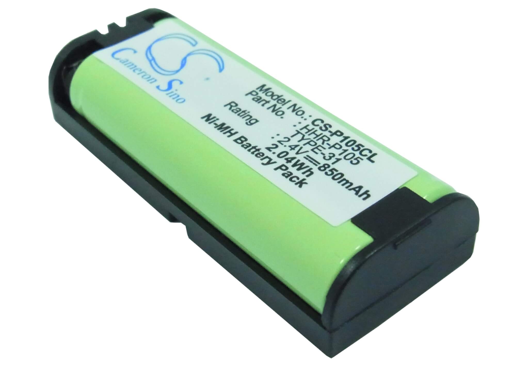 2.4V, 850mAh, Ni-MH Battery fits Muraphone, Kxfg2451, Kx-fg2451, 2.04Wh