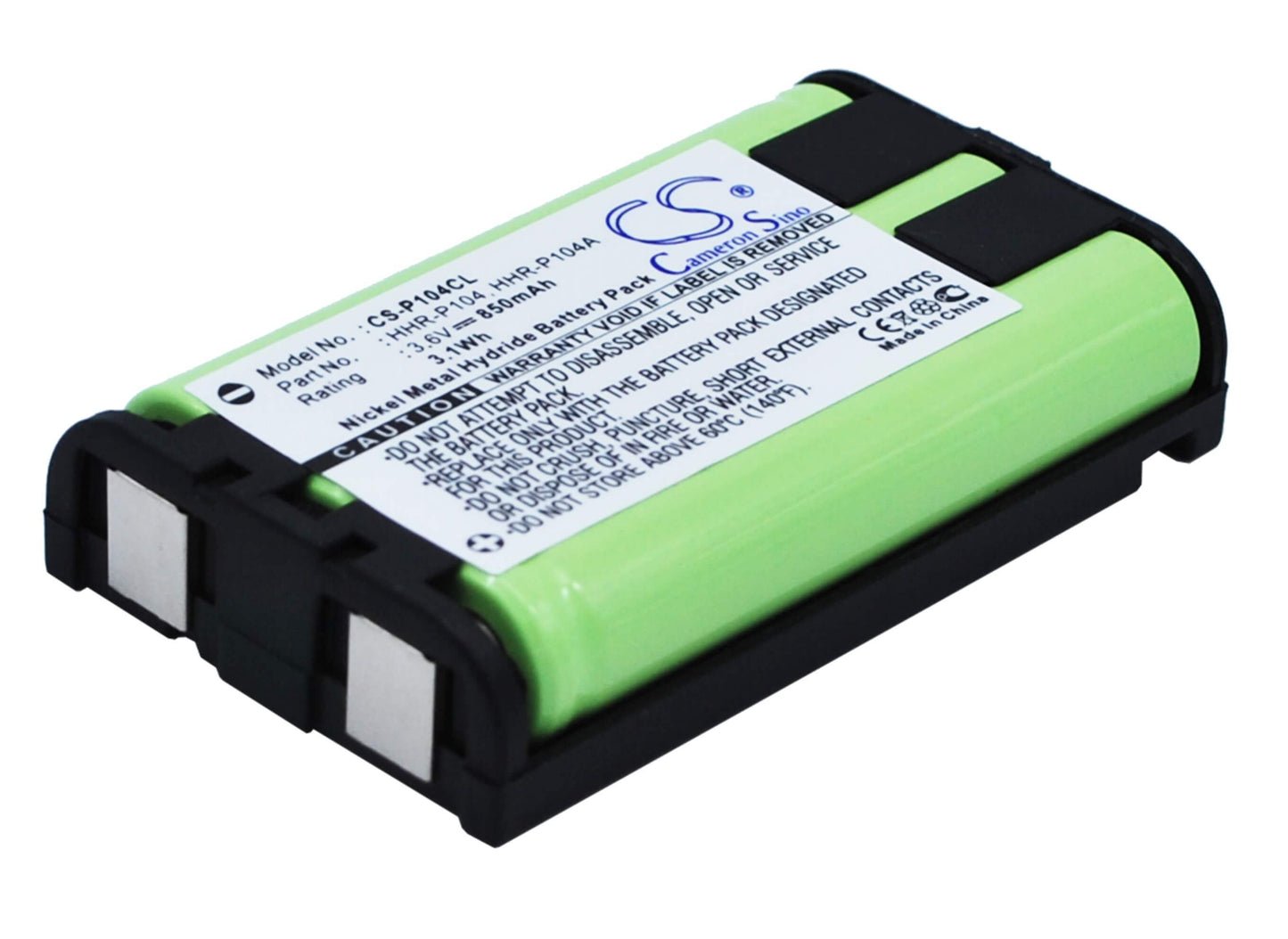 3.6V, 850mAh, Ni-MH Battery fits Ge, Tl26411, Tl86411, 3.06Wh