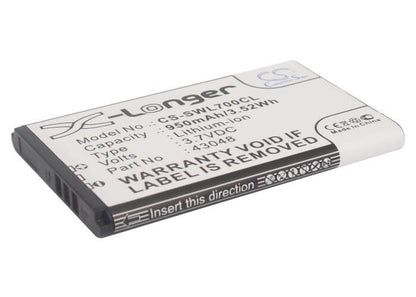 3.7V, 950mAh, Li-ion Battery fits Swissvoice, L7, Sv 20405855, 3.515Wh
