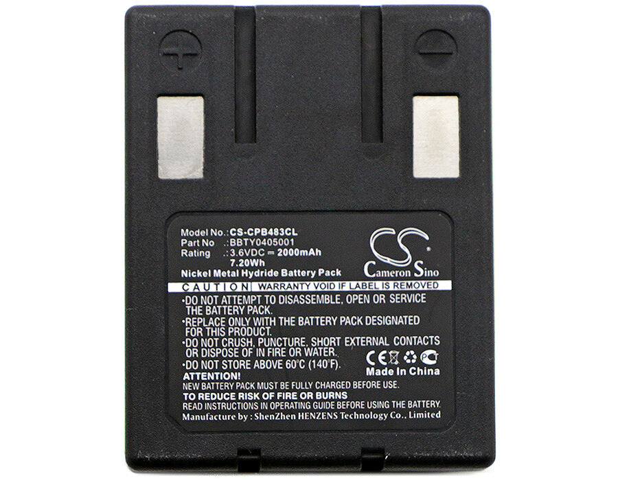 3.6V, 2000mAh, Ni-MH Battery fits Sanyo, Gespc902, Gespc915, 7.2Wh
