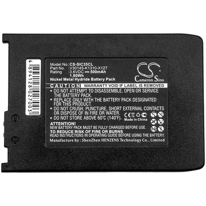 3.6V, 500mAh, Ni-MH Battery fits Telekom, T-sinus 700, T-sinus 700 Micro, 1.8Wh