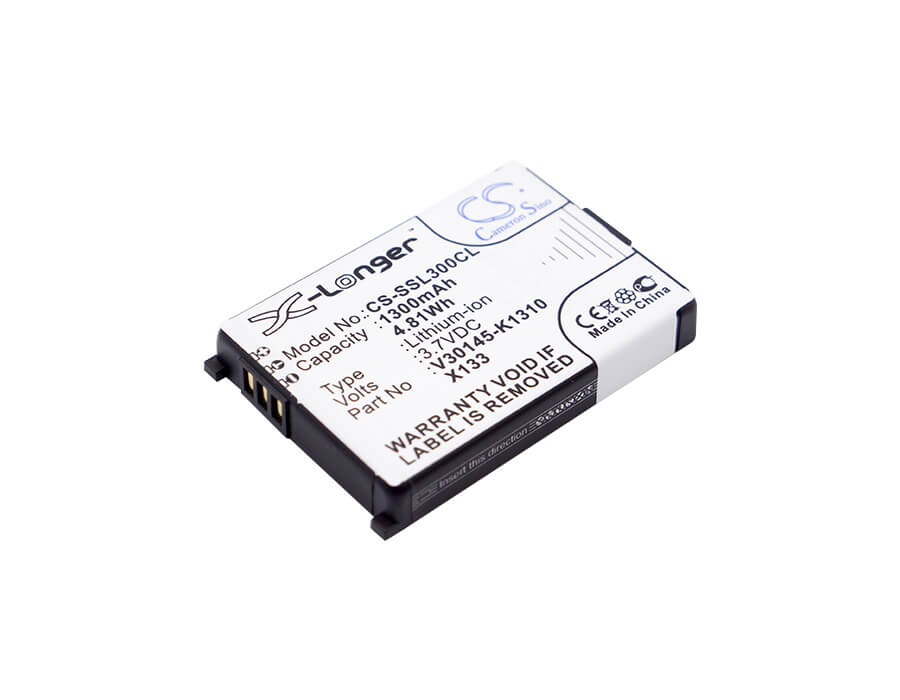 3.7V, 1300mAh, Li-ion Battery fits Swisscom, Top S317, 4.81Wh