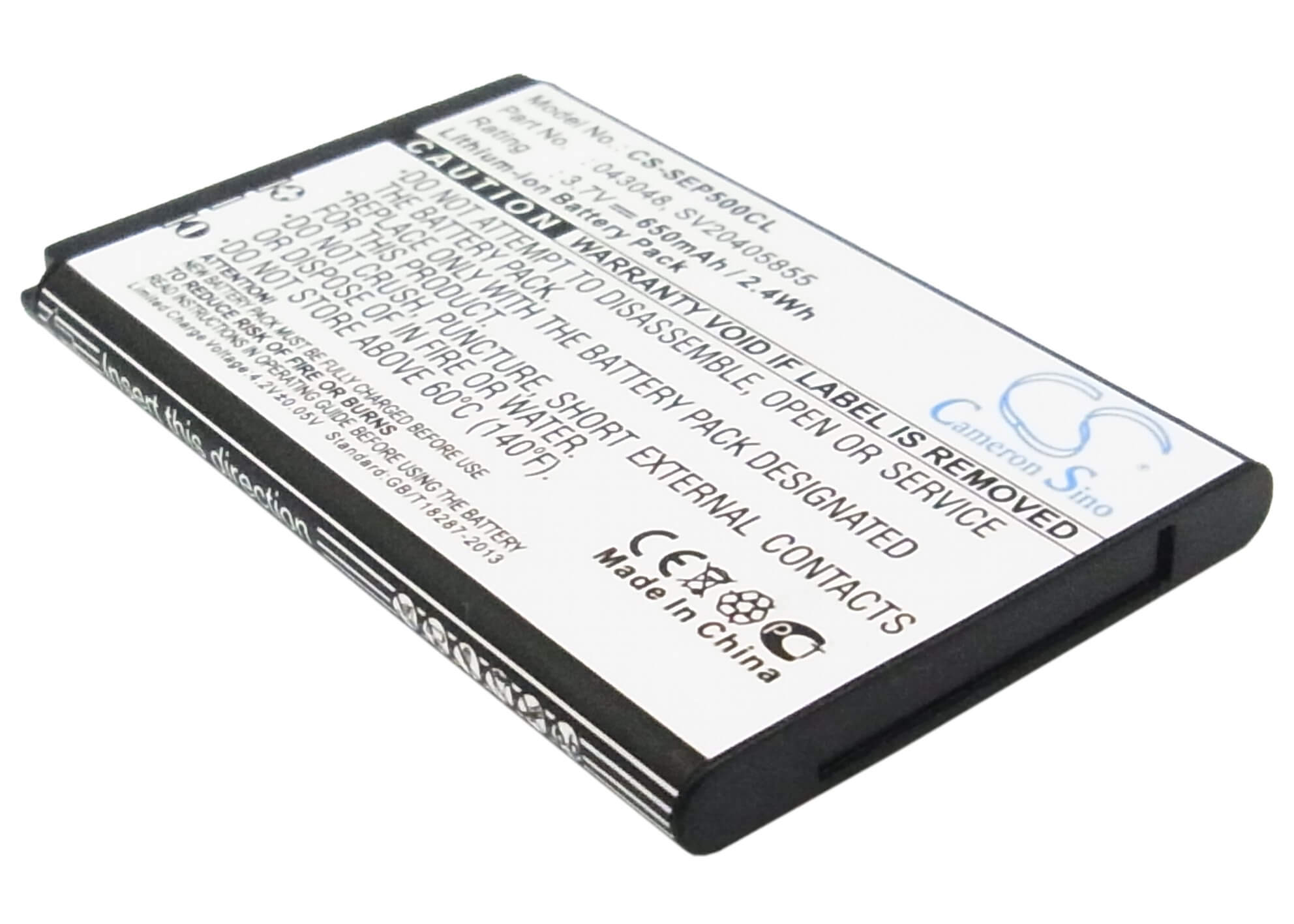 3.7V, 650mAh, Li-ion Battery fits Swissvoice, Epure, Epure Fulleco Duo, 2.405Wh