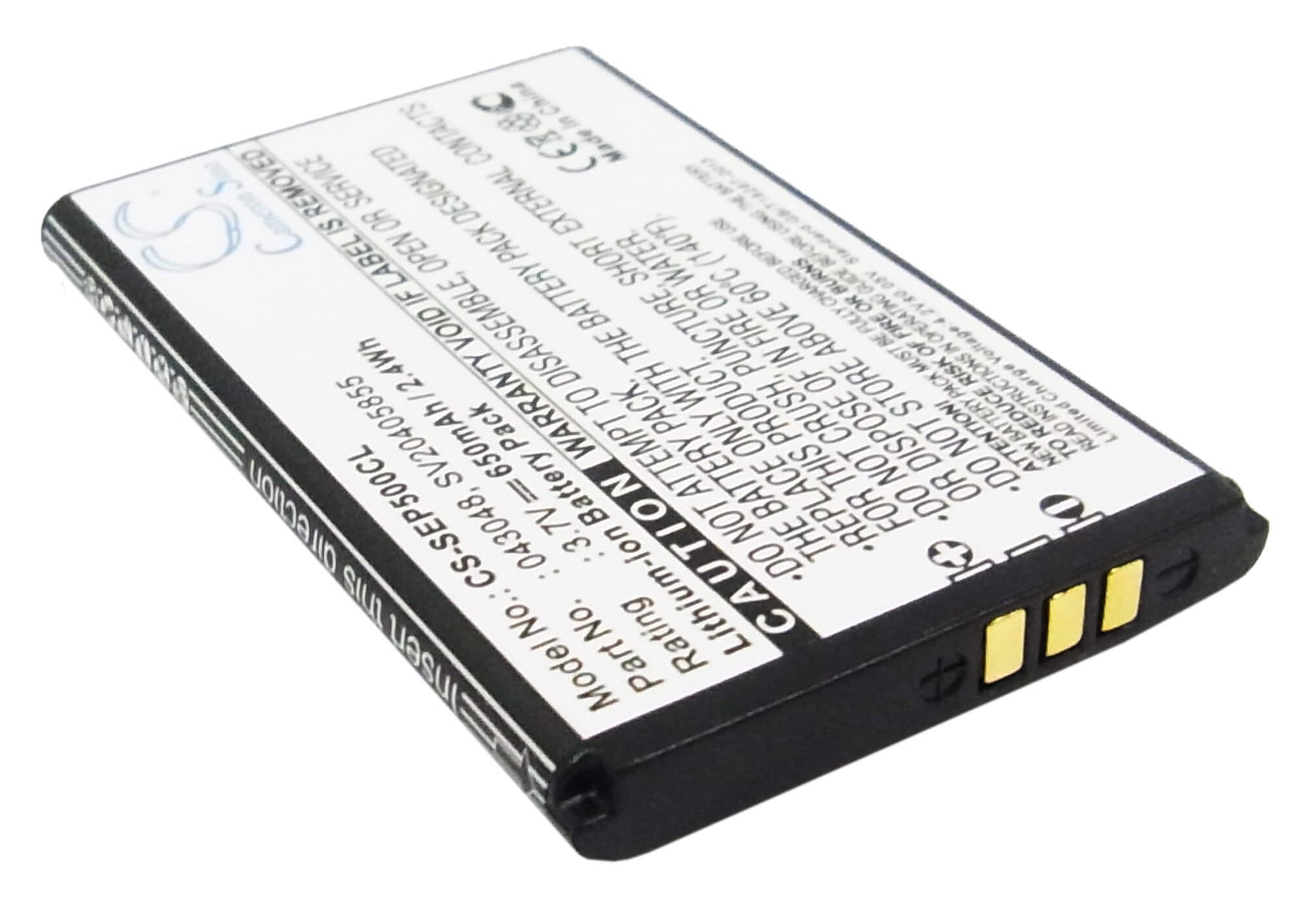 3.7V, 650mAh, Li-ion Battery fits Swissvoice, Epure, Epure Fulleco Duo, 2.405Wh