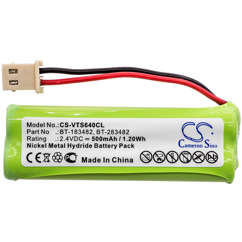 2.4V, 500mAh, Ni-MH Battery fits V Tech, 89134801, Cs6114, 1.2Wh
