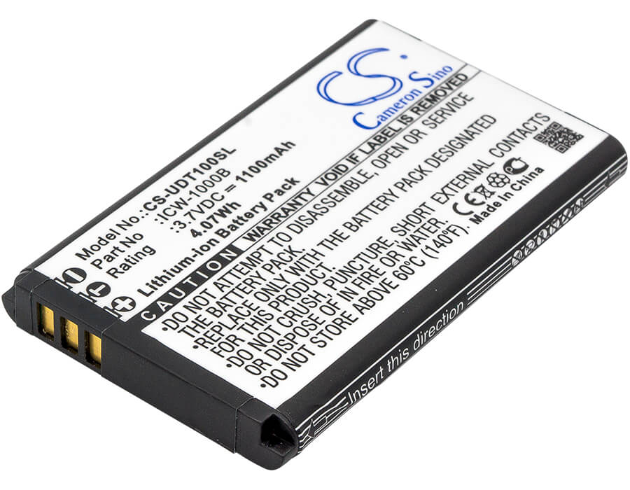 3.7V, 1100mAh, Li-ion Battery fits Incom, Icw-1000b, 4.07Wh