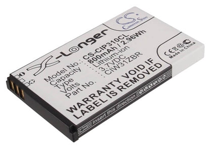 3.7V, 800mAh, Li-ion Battery fits Cisco, Linksys Wip310, Wip310, 2.96Wh