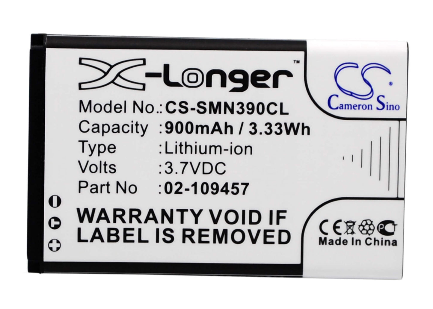 3.7V, 900mAh, Li-ion Battery fits Swisstone, Bbm 320, Bbm 320c, 3.33Wh