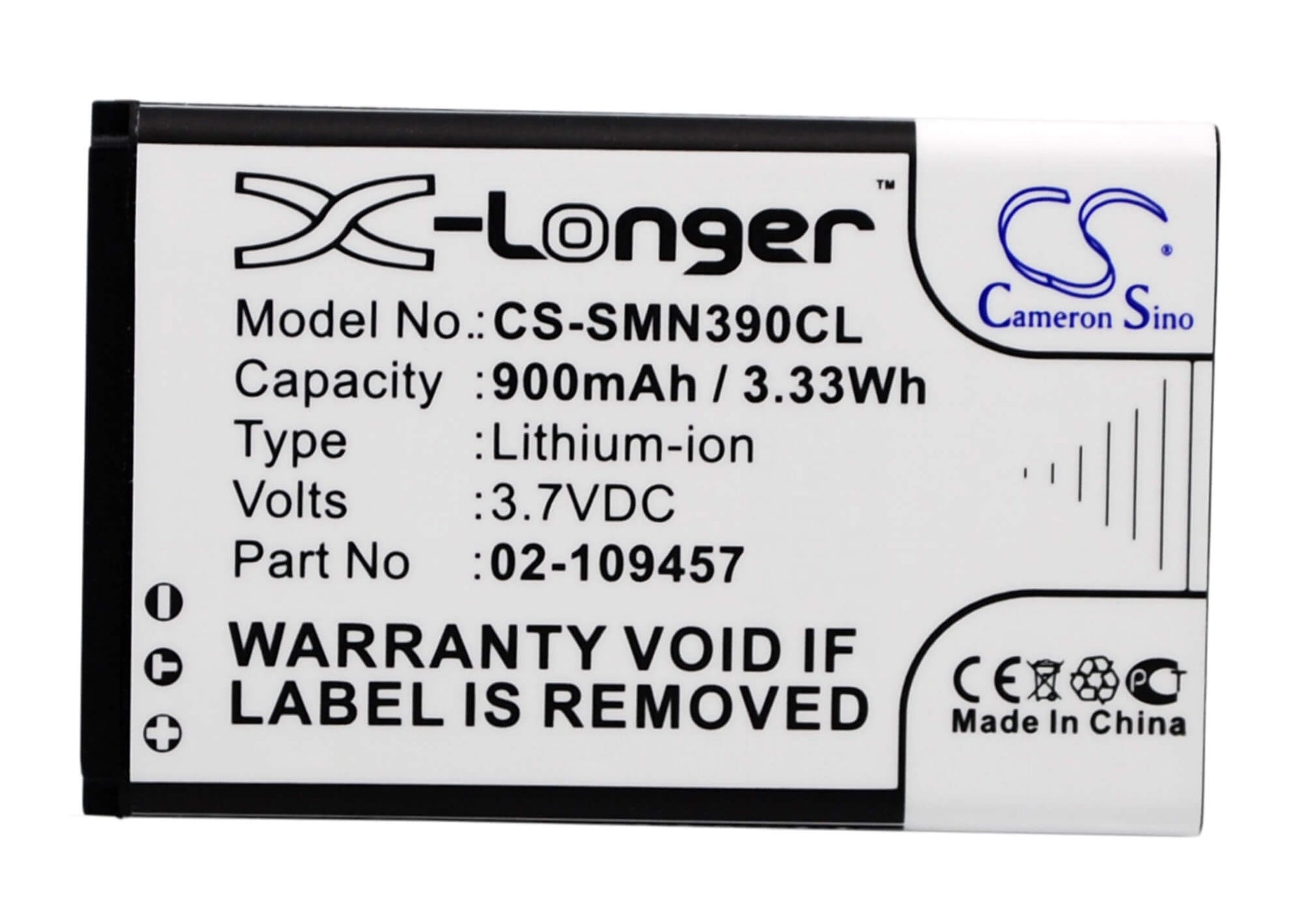 3.7V, 900mAh, Li-ion Battery fits Swisstone, Bbm 320, Bbm 320c, 3.33Wh