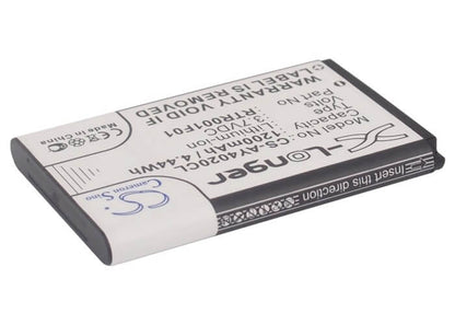 Cordless Phone 3.7V, 1200mAh, Li-ion Battery fits Jacob Jensen, T10 Dect, T80 Dect, 4.44Wh