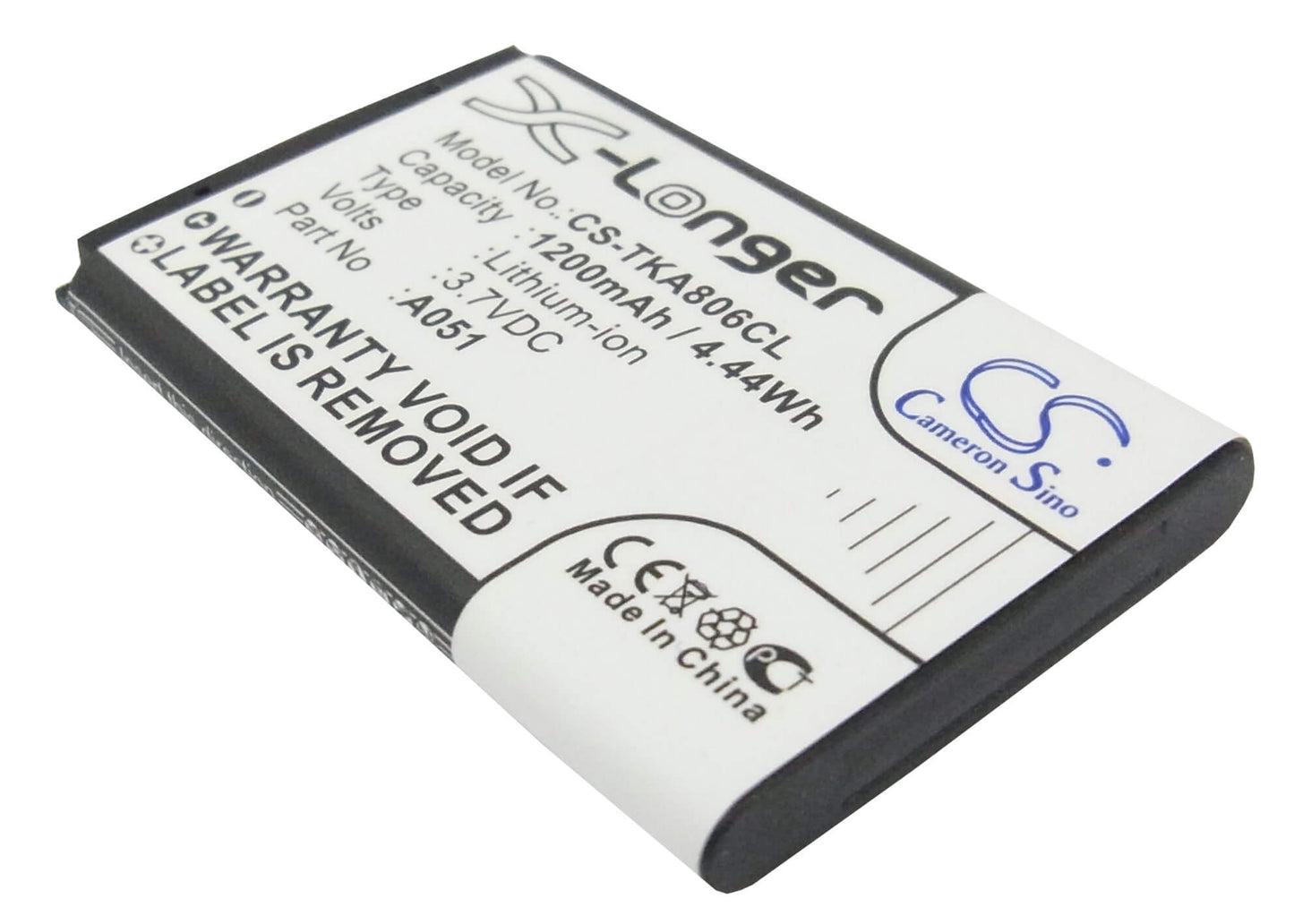 Cordless Phone 3.7V, 1200mAh, Li-ion Battery fits Vertical, Cp2001 Ip Dect, Rtx Ct8010, 4.44Wh