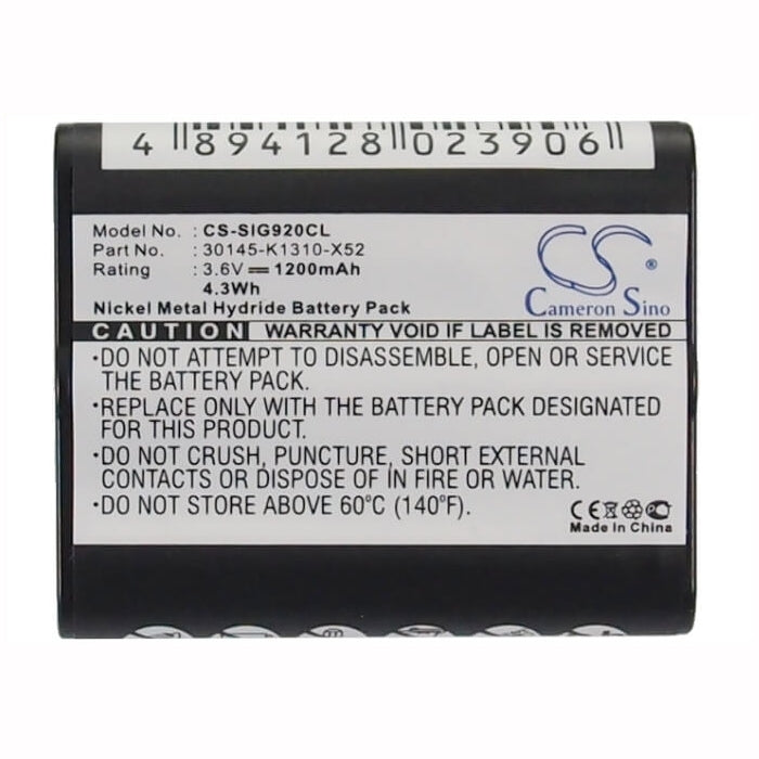 3.6V, 1200mAh, Ni-MH Battery fits Privileg, Sl7, 4.32Wh